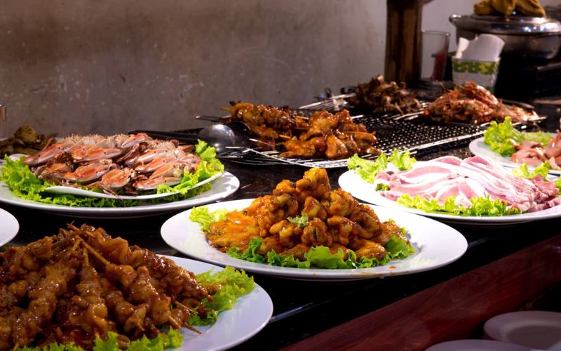 nhà hàng món việt ngon ở Hà Nội mâm buffet (2)