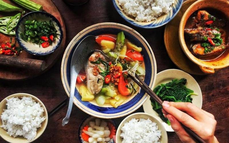 Cá nấu tại nhà hàng 72 sân vườn quận Tân Phú